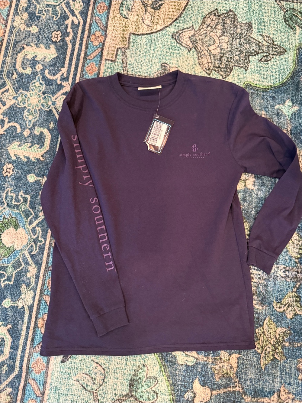 Simply Southern Long Sleeve Tee in Deep Purple